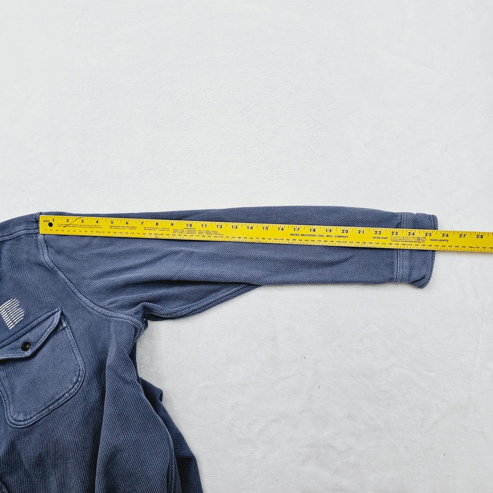 Outerknown Blanket Shirt Mens XL Blue Heavyweight Twill Organic Cotton Surf Core - Picture 10 of 11